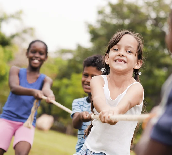 Children Playing Tug-of-War